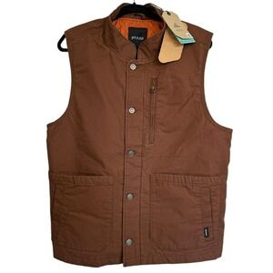 NWT Prana Brown Stout Orange Trembly Vest Size L